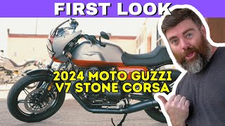 First Look  Moto Guzzi V7 Stone  Corsa [upl. by Relyat198]