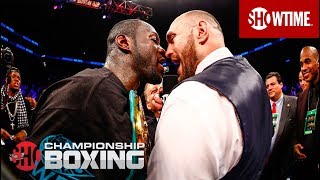 Deontay Wilder amp Tyson Fury Exchange Words  SHOWTIME CHAMPIONSHIP BOXING [upl. by Nylloc]