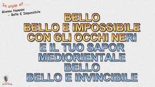 Gianna Nannini  Bello e impossibile  Cover Playback [upl. by Abbotsen]