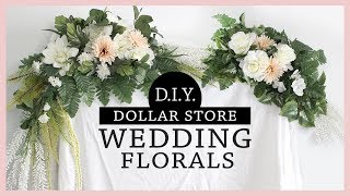 AMAZING DOLLAR STORE DIY Wedding Flower Arrangements [upl. by Nnaeitak888]