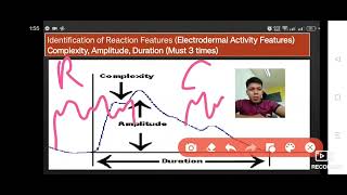 Polygraphy Chart Reading and interpretation Electrodermal Activity Reaction features Galvanograph [upl. by Newnorb]