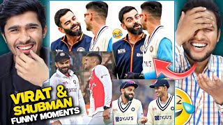 VIRAT KOHLI AND SHUBHAM GILL FUNNY amp CUTEST MOMENTS REACTION😂❤️  V2FUNREACTS [upl. by Adrian]