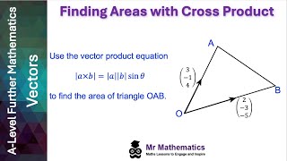 Finding Areas Using Vectors  Mr Mathematics [upl. by Orel]