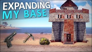 EXPANDING my BEACH FORTRESS  Rust Solo Survival 3 [upl. by Aivata]