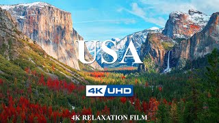 Most Beautiful National Parks in the USA 4K UHD  Cinematic Video with Calming Piano Music [upl. by Natsyrk263]