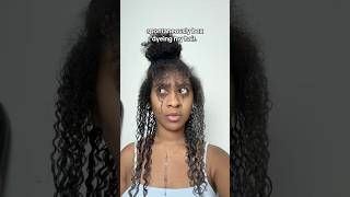 box dyeing my hair at home😳 peekaboodye curlyhair curlyhairstyles 3chair 3bhair hairtutorial [upl. by Hedwiga]