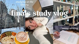 finals study vlog  library studying writing essays and good food [upl. by Hcab687]