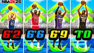 NBA 2K25 BEST JUMPSHOTS for ALL BUILDS 3PT RATINGS amp HEIGHTS🔥BEST JUMPSHOT SETTINGS amp TIPS [upl. by Hammerskjold]