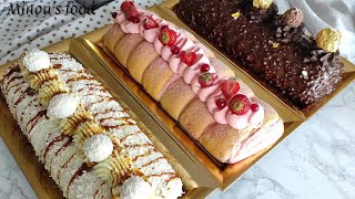 Sans cuisson ❗3 idée de bûche de Noël🎄express tu dois essayer 😋 dessert de fête de fin dannée [upl. by Ahern]