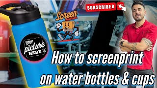 How to Screen Print on Water Bottles and plastic cups the easiest way WATCH TILL END for secret tip [upl. by Simons]