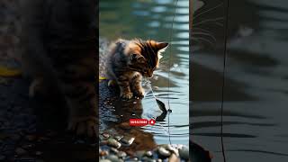 Cat Surprised with a Fish Bowl 😹Cats Doing Cat Things😹 viralshort ytshort cute catmeowing [upl. by Yregerg]