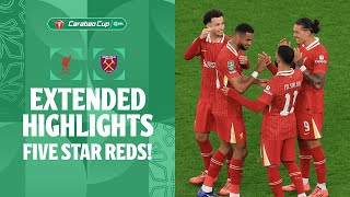 FIVE STAR REDS  Liverpool v West Ham United extended highlights [upl. by Cate]