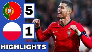 🔴Portugal vs Poland 51 Extended HIGHLIGHTS  UEFA Nations League [upl. by Alim]