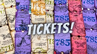 Make FAUX Vintage TICKETS for JUNK JOURNAL  EASY Junk Journal IDEAS [upl. by Tran]