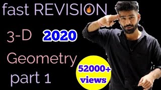 Three Dimensional Geometry  fast REVISION  12th class [upl. by Nnylyak990]