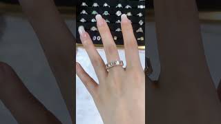 my moissanite engagement ring moissanite ringjewelry jewellery fashionstyle marriage [upl. by Aniv]