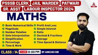 PSSSB Clerk Jail Warder Patwari 2024  Maths  Class 14 By Ankush Sir [upl. by Xylon572]