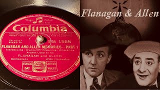 Flanagan and Allen  Flanagan And Allen Memories Part 1 amp 2  78 rpm Columbia FB1558  1936 [upl. by Elvyn]