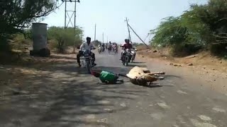 Horse Race Accident on a road Bijapur Karnataka 17 March 2019 [upl. by Initirb196]