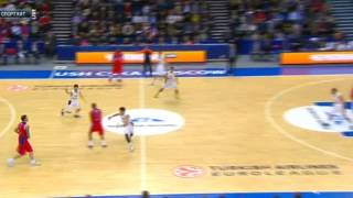 Vlado Micov beats the buzzer with halfcourt shot CSKA vs Fenerbahce [upl. by Cori855]