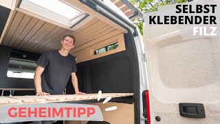 Selbstklebender Filz  Wandverkleidung einfach gemacht amp Zwei neue Schiebefenster im Campervan 😍 [upl. by Kohsa653]