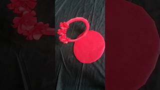 Engagement ring plate making with artificial paper roses shortfeed trending viralvideo craft [upl. by Bozuwa]