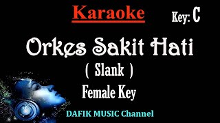 Orkes Sakit Hati Karaoke Slank Nada Wanita Cewek Female Key C [upl. by Elynad191]