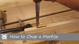 How to Make a Mortise with Hand Tools  Hand Tool Woodworking [upl. by Nevak]