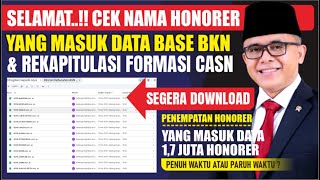 🔴17 JUTA HONORER 100 LOLOS JIKA TES HANYA FORMALITAS HONORER LANGSUNG SAJA PEMBERKASAN PPPK [upl. by Goar]