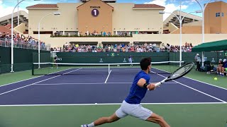 Novak Djokovic amp Marin Cilic  IW Court Level Practice 4k 60fps [upl. by Artenal205]