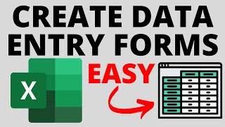 How to Create Data Entry Forms in Excel  EASY [upl. by Murial]