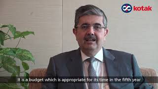 Budget 201920 Gives Boost to Rural Housing ConsumerOriented Sectors Uday Kotak [upl. by Ahsam]