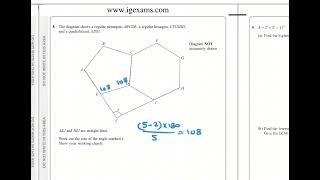 Edexcel Polygons Jan 21 1HR q 8 [upl. by Mitzl]