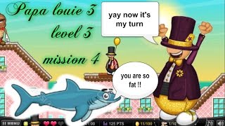 Papa louie 3  level 3  mission 4  foodini special [upl. by Ettevol]