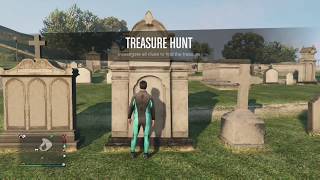 GTA ONLINE Treasure Hunt Update Finding the note Cemetery Only [upl. by Recha938]