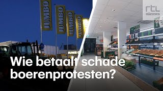 Boerenprotesten zorgen voor miljoenenschade supermarkten wie gaat dat betalen [upl. by Shaver870]