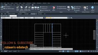 stair case design in autocad [upl. by Viviene]