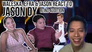 Waleska amp Efra react with Jason Dy to HIS BLIND AUDITION ON THE VOICE Phippines 😲🎶 [upl. by Egas]