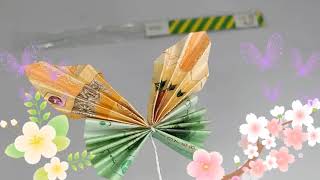 Gubahan duit ramarama  how to make butterfly from money origamiduitkupukupu butterflymoney [upl. by Beth27]