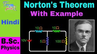 Nortons Theorem With Example  in Hindi for BSc [upl. by Aneel]