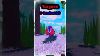 Turgeon Showcase Tier 4 SemiAquatic Creature  Creatures of Sonaria roblox gaming shorts [upl. by Ymrots509]