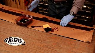 Making a Leather Belt Chapter 5 Adding Dye Antique and Top Coat to a Leather Belt [upl. by Guy]