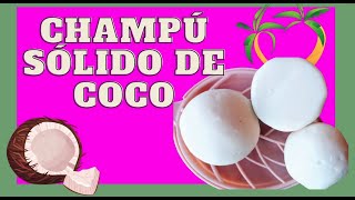 🥥Cómo hacer CHAMPÚ SÓLIDO de LECHE de COCO🥥 muy FACIL de uso diario SÓLO 7 INGREDIENTES 🥥 [upl. by Yhtomot]