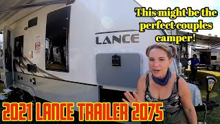 2021 Lance Travel Trailer 2075 walkthrough and review  2021 Florida RV Supershow [upl. by Jens547]