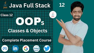 Top Java Classes amp Objects  Object Oriented Programming Java Full Stack Course in Hindi lecture 12 [upl. by Rekcut]