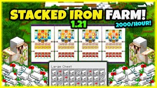 BEST IRON FARM EVER 2000HOUR In Minecraft Bedrock 121 [upl. by Margalit]