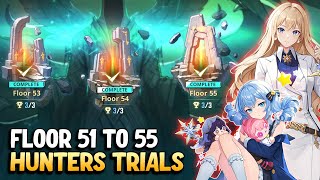 Hunters Battlefield of Trials Floor 51 to 55  Charlotte Alicia Gunhee  Solo Leveling ARISE [upl. by Colene931]