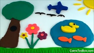 How to Create Play doh Picture Park Scene Fun Creative Playdough Ideas for Kids Playing [upl. by Vookles]