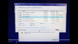 حل مشكلة windows cannot be installed to this disk عند تسطيب الويندوز [upl. by Audie]