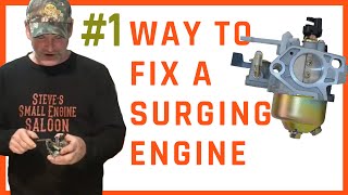 How To FIX A SURGING ENGINE On A Lawn Mower Pressure Washer etc [upl. by Harol]